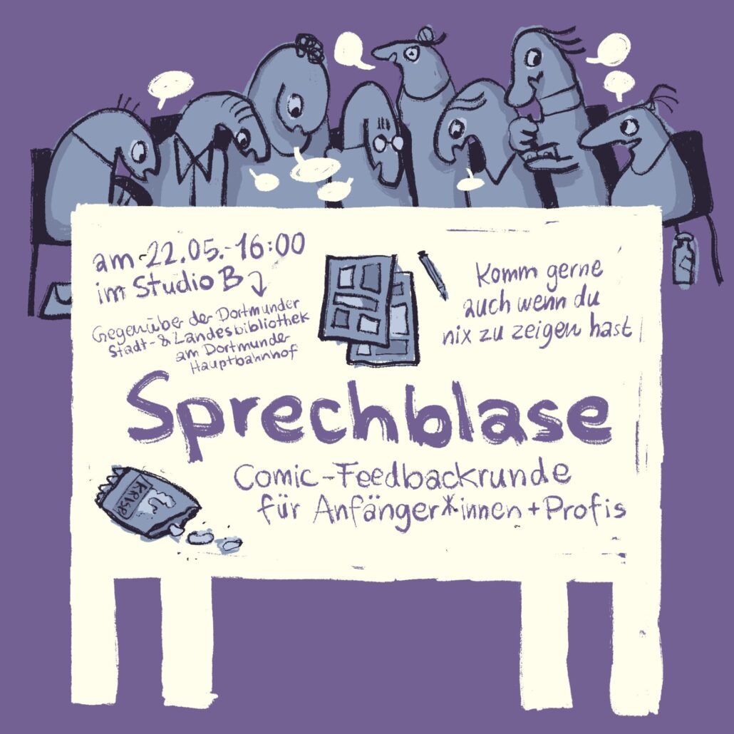 Sprechblase – Comic-Feedbackrunde Dortmund/Ruhrgebiet am 22.05. um 16 Uhr