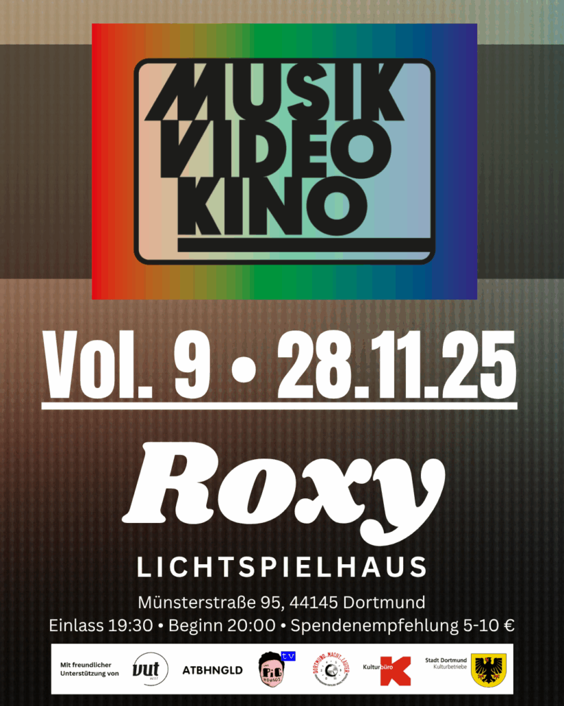 MusikVideoKino Vol. 9 am 28.11. im Roxy